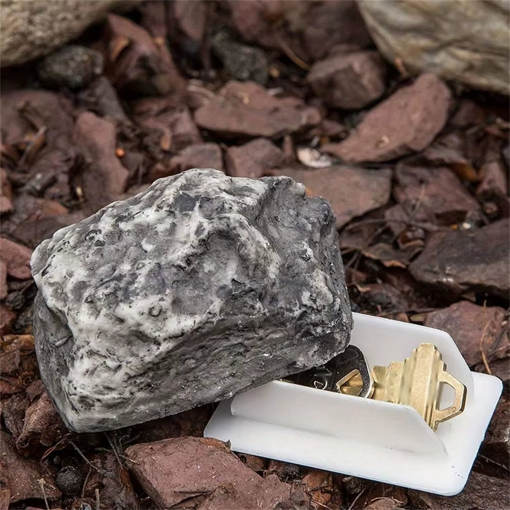 Hidden Outdoor Key Storage Box- Rock