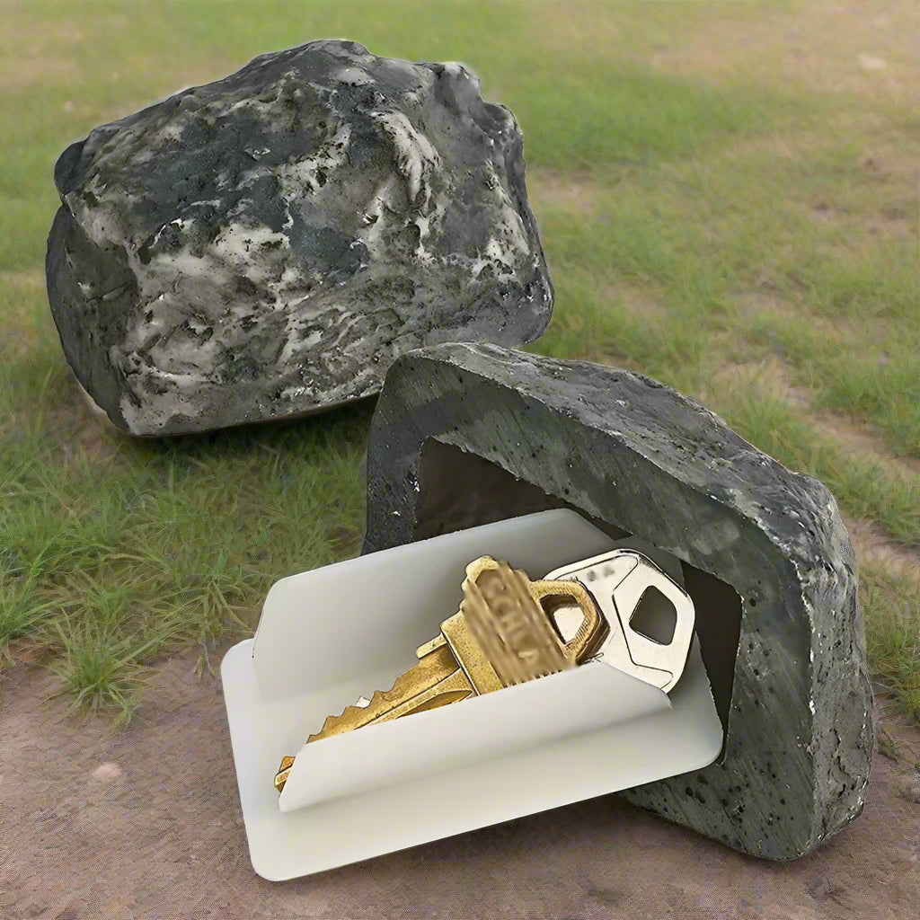Hidden Outdoor Key Storage Box- Rock