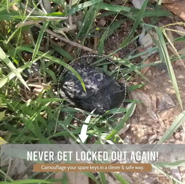 Hidden Outdoor Key Storage Box- Rock